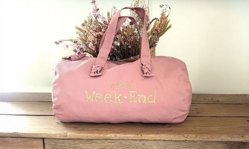 Sac polochon "Lovely Week-end" - rose blush