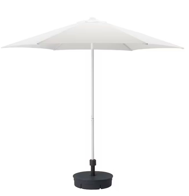 Parasol avec pied blanc BLANC 240cm*270cm